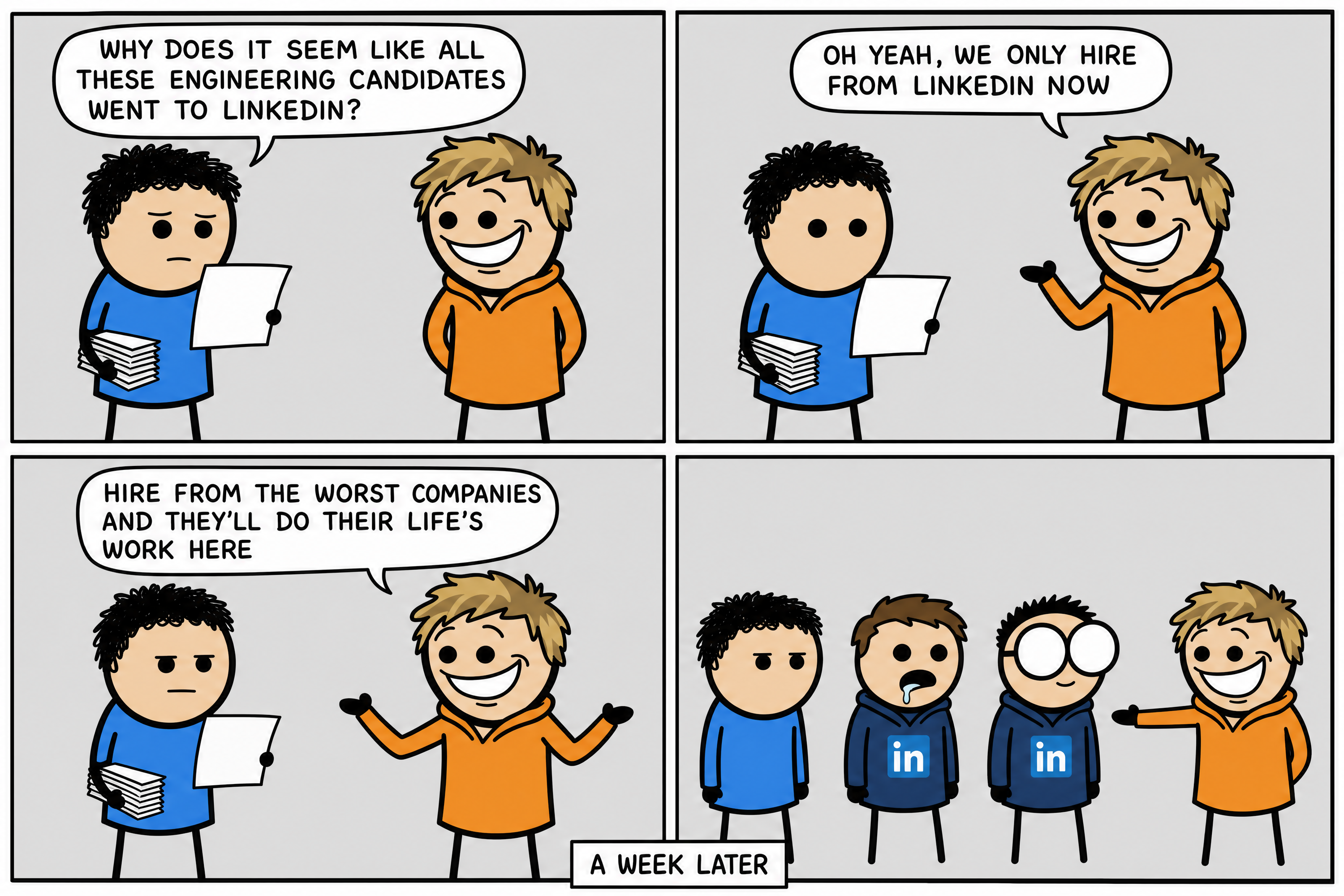 Comic strip: Talent Arbitrage