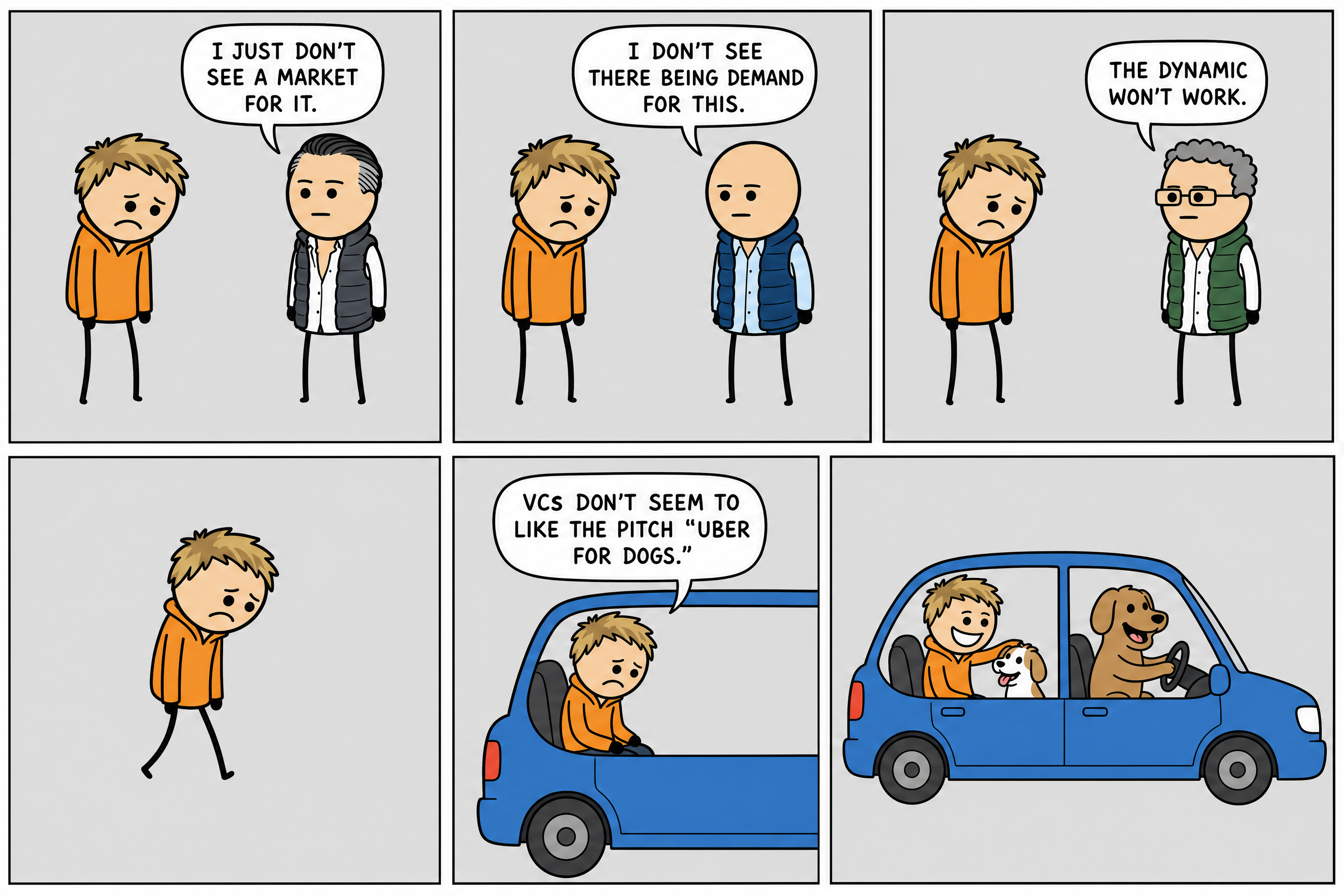 Comic strip: Product-Market Fit