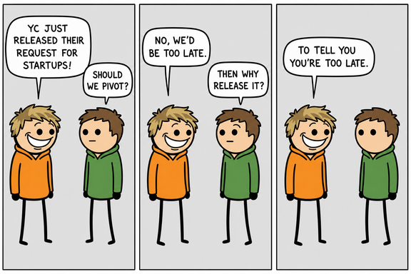 Comic strip: Request For Startups
