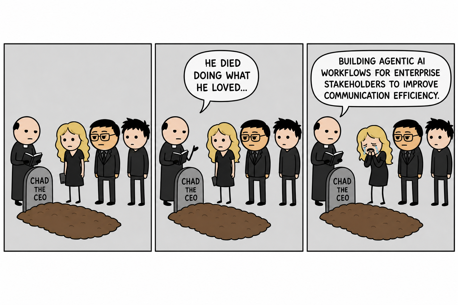 Comic strip: He Died Doing What He Loved