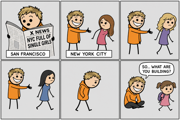 Comic strip: NYC Has Single Girls
